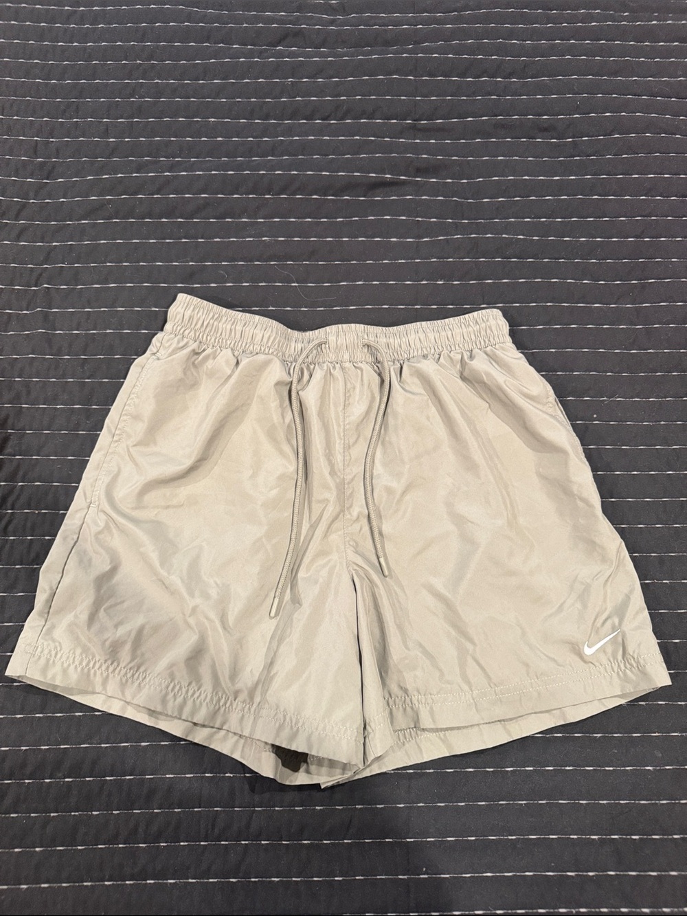 Nike Beige Drawstring Athletic Shorts